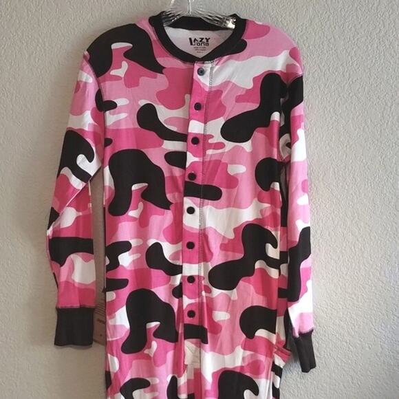 NEW Lazy One Pink Camo Deeriare 1 Piece Footless Trap Door Union Suit Unisex S - Picture 5 of 8